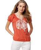 Speechless Scoop-Neck Embroidered Peasant Top