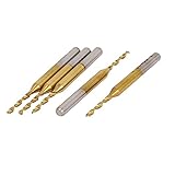 uxcell PCB ドリルビット　PCB CNC　3.175x1.5x12mm　2 フルート　5枚入り