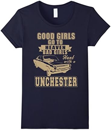 Women's Good Girls Go To Heaven Bad Girls Hunt With A Unchester Tsh Medium Navy