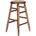 Dooley's 5181 Solid Oak Stool, Turned Leg, 12-1/2" Length x 12-1/2" Width x 23-3/4" Height