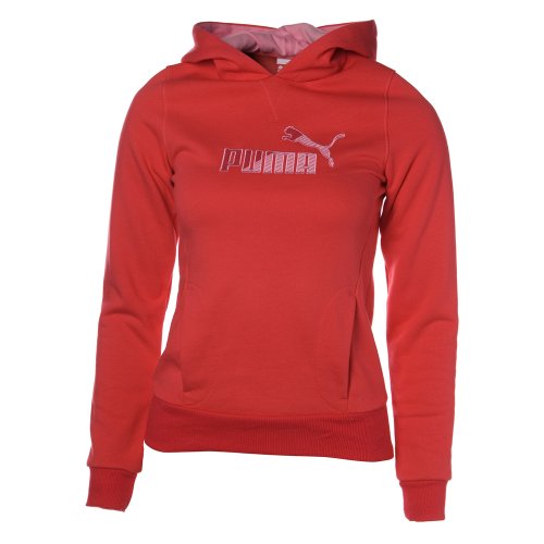 PUMA Kinder Kapuzenpullover Girls Hooded Sweat, geranium red, 152, 813793 03 Preisvergleich