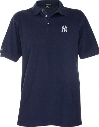 New York Yankees Navy Classic Pique Stainguard Polo Shirt
