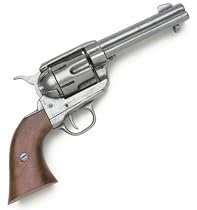 US M1873 Old West Pistol with Antique Grey Finish - Replica of Classic .45 Western Revolver - Wood and Metal Prop Gun