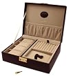 Valet for Watches Jewelry Cuff Links Brown Leather by Tech Swiss