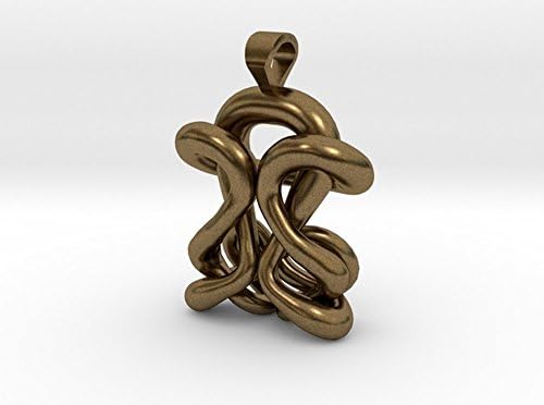 3D Printed Infinity / Celtic / Endless Knot Pendant in Bronze. Raw Finish