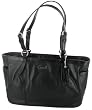 Authentic Coach Black Leather Gallery East West Tote Bag 17721