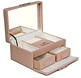 Pink Leather Manhatten Dulwich Jewellery Box