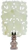 American Pride Lampshade Co. FN35-N74G, Decorative Finial, Green Jade Fish Large