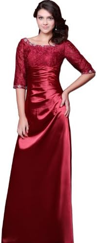 VILAVI Women's A-line Bateau Long Lace Evening Dresses