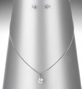 Platinum Plated Diamanté Necklace 