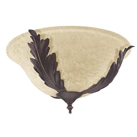 Hunter Fans 22735 Bowl Light Kit with Leaf Accent New Bronze