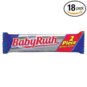 Baby Ruth King Size, 3.7-Ounce Candy Bars (Pack of 18) by Nestle