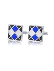 Home: Square Alloy Plated Mens Cufflinks M. by Preciastore - Preciastore