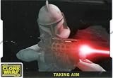 Star Wars The Clone Wars Animation Cel Card Taking Aim #1