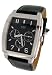 GUESS Men's Black Leather Multifunction-Dial Watch