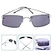 Rimless Titanium Alloy Polarized Driving Fishing Sunglasses (GunGrey,Smoke lens)