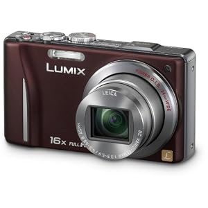 Panasonic Lumix DMC-TZ22EG-T Digitalkamera (14 Megapixel, 16-fach opt. Zoom, 7,5 cm (3 Zoll) Touch LC-Display, GPS, Full HD, 3D, bildstabilisiert) braun