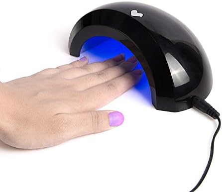 KMASHI® Portable 6W Nail Polish UV Light Lamp Gel Nail Polish Dryer Manicure Machine Fast Curing UV Shellac Nail Lamp For Home Use and Professional Beauty Nail Salon (Moon Shape / Blue LED light)