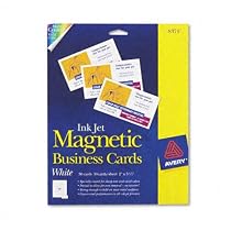 Avery Ink Jet Magnetic Business Cards, 10 Precut Cards/Sheet, 30 Cards/Pack (8374)