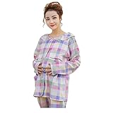 (ベルテックススタイル)VERTEX STYLE マタニティ パジャマ 授乳口つき 上下セット チェック柄 (XXL)