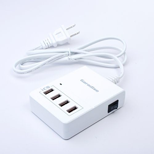 Garadise 6A 4-Port High Speed Desktop USB  Charger with ICS Technology for iPhone, iPad, Samsung Galaxy, Nexus, HTC, Nokia &amp; others, White