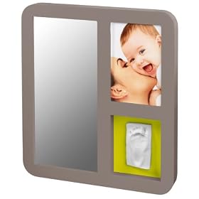 Baby Art - 34120087 - Cadre Photo - Baby Art Modern Mirror Print Frame - Taupe / Violet-Lime