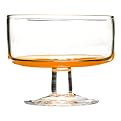 Sagaform Juicy Footed Dessert Bowl, Orange, Set of 2