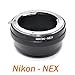 Nikon Lens to Sony NEX E-Mount Camera Mount Adapter