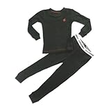 IMAGE OF Roca Wear - Boys Long Sleeve Thermal Pajamas, Black (Size 6)