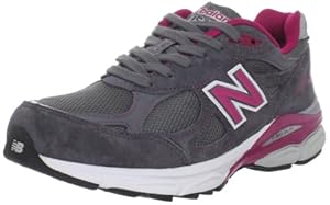 New Balance Women's W990 Running Shoe,Grey/Pink,8.5 D US