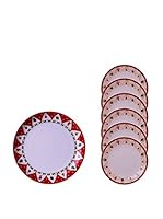 ZZZ_Merry Christmas Kit de Postre 7 Piezas Natale Blanco/Rojo