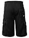 iDarbi Mens Loose Fit Fleece Cargo Shorts Solid Colors (S-5XL Avail)