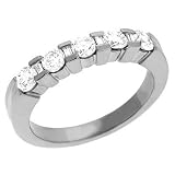 14K White Gold 0.78cttw Round Diamond Ring Band