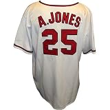 Andruw Jones Autographed Atlanta Braves White #25 Jersey