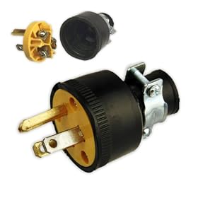 Heavy-Duty 3-Prong Replacement Male Electrical Plug