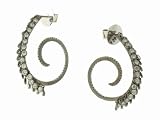 Diamond Conch Earrings in Blackened Gold by Arunashi