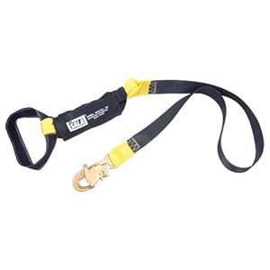 DBI/Sala 1240871 Kevlar Arc Flash Shock Absorbing Web Lanyard with Web Loop, 1-Inch by 6-Feet, Gray