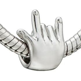I Love You Gesture Beads Charm - Pandora Charm Beads &amp; Bracelet Compatible: Pugster: Jewelry