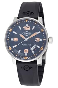 GV2 by Gevril Men's 4009R Stadium Automatic Stainless Steel Rubber Strap Watch by GV2 by Gevril