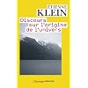Discours sur l'origine de l'univers
