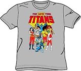 : NEW TEEN TITANS DC Comics Adult Silver Gray T-shirt Tee Shirt