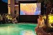 CineBox Outdoor Movie Screen 16' x 9' Theater System - Screen - LCD Projector - DVD Player - Audio Mixer - Outdoor Speakers