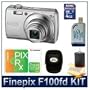 Fujifilm FINEPIX F100fd - 12 MP Digital Camera Best-Selling Super-Savings Bundle
