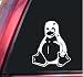 Tux The Penguin White Vinyl Decal Sticker