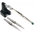 4 Cross Locking Tweezers Third Hand Base Jewelers Tool