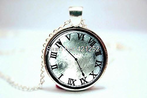 ArtShop Fashion Jewelry Steins Gate Pendant Steinsgate Clock Necklace Glass Photo Cabochon Necklace Christmas gift