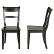 Slatback Dining Chair Set of 2 - Antiqued Black (38")