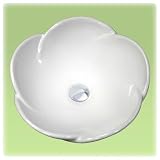 TICOR S2010 Lotus Vessel Porcelain Single Bowl Bathroom Sink