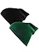 Century Star Unisex Kids Knit Cute Baggy Hip-hop Slouchy Hat Warm Children Beanie For Boys Girls Black Dark Green 2 Pack