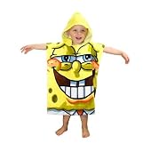 Childrens/Kids Spongebob Squarepants Hooded Poncho Towel (50 cm x 115cm) (Yellow)